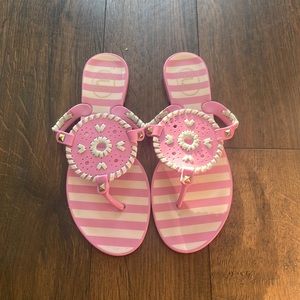 Jack Rogers Pink and White Sandals